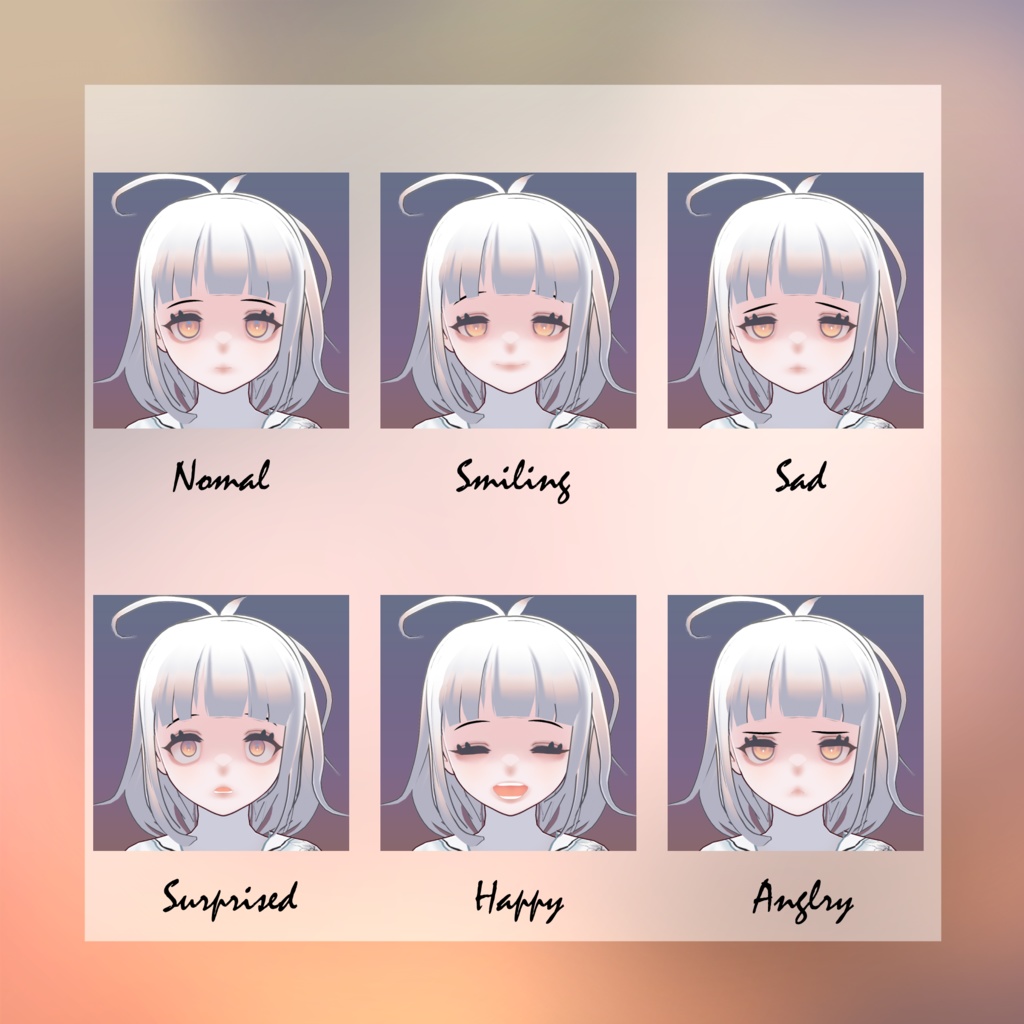 オリジナル3Dモデル「ゆめ」【vroid】