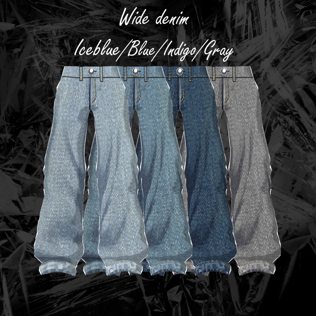 【vroid】ブルゾン&ボディスーツ&デニムセット