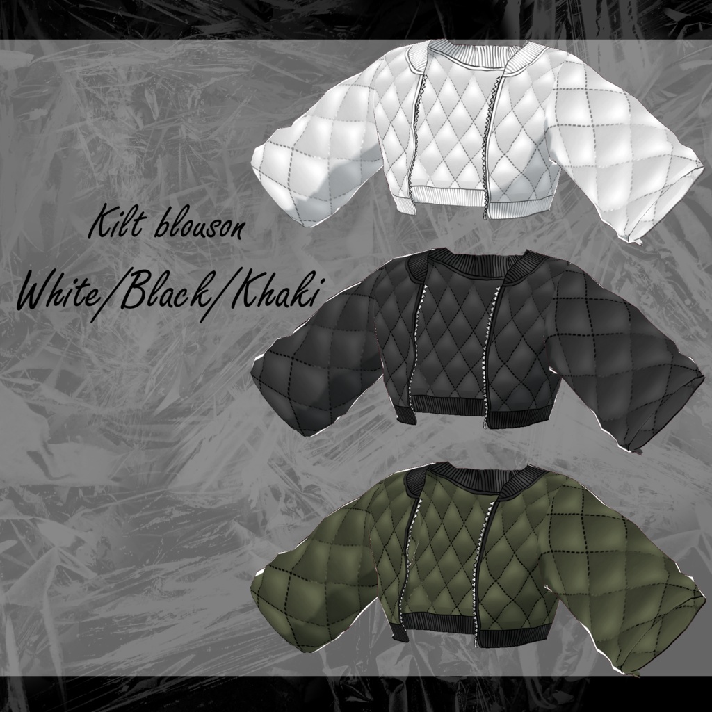 【vroid】ブルゾン&ボディスーツ&デニムセット