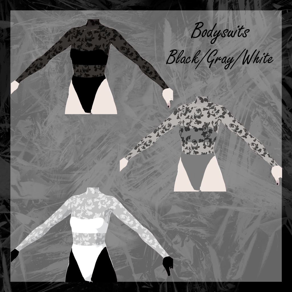 【vroid】ブルゾン&ボディスーツ&デニムセット