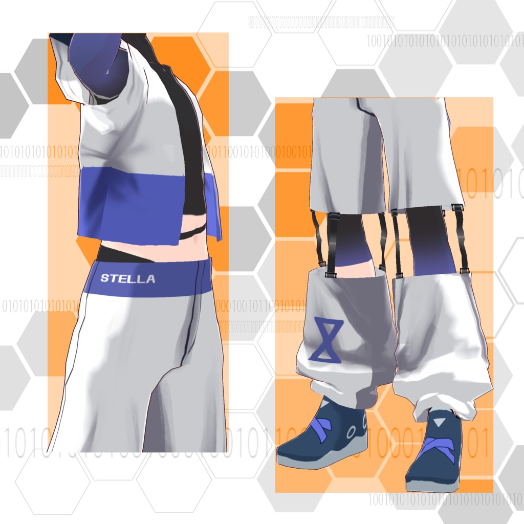 【vroid】トップス&ボトムスセットB