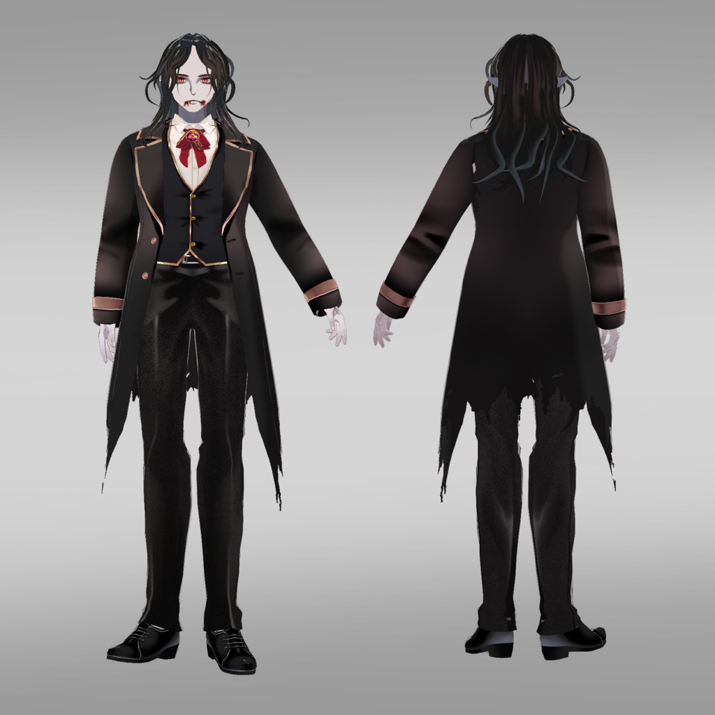 【衣装だけの販売あり】オリジナル3Dモデル「ドラキュラ」【vroid】