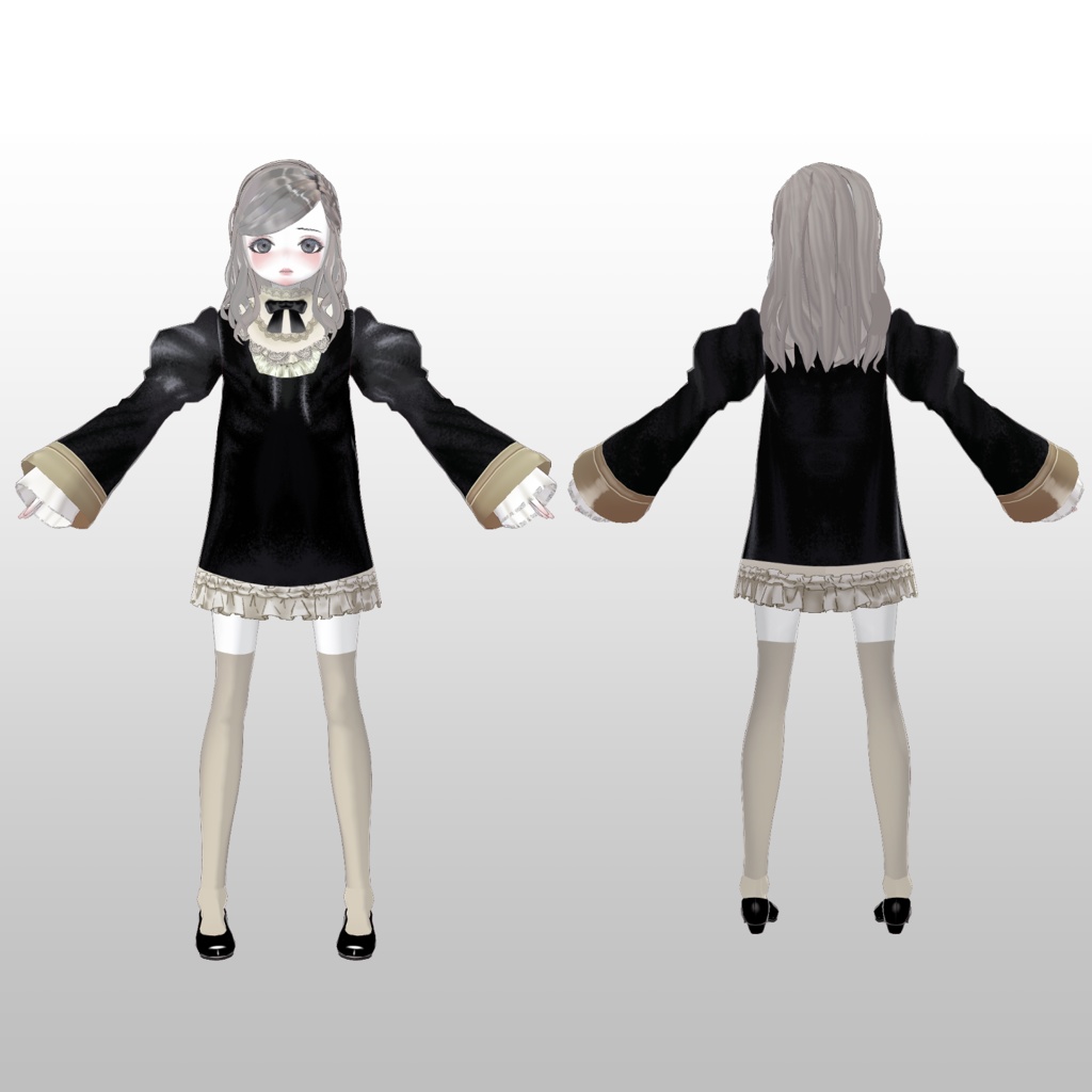 【衣装だけの販売あり】オリジナル3Dモデル「エリザベート」【vroid】