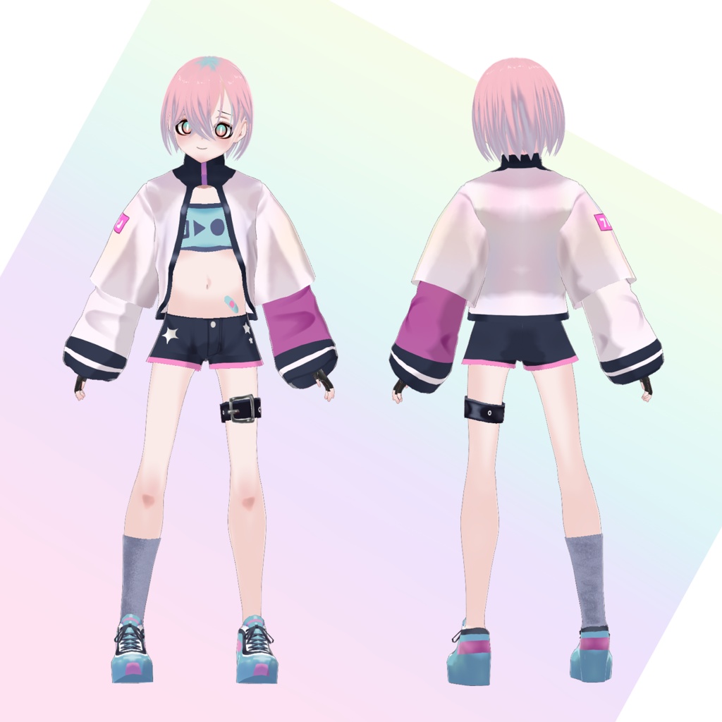 【衣装だけの販売あり】オリジナル3Dモデル「ナギサ」【vroid】