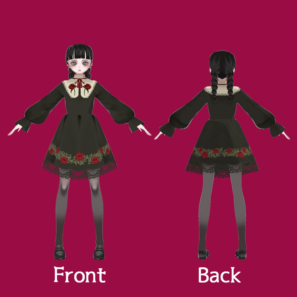 【衣装だけの販売あり】オリジナル3Dモデル「グレータ」【vroid】