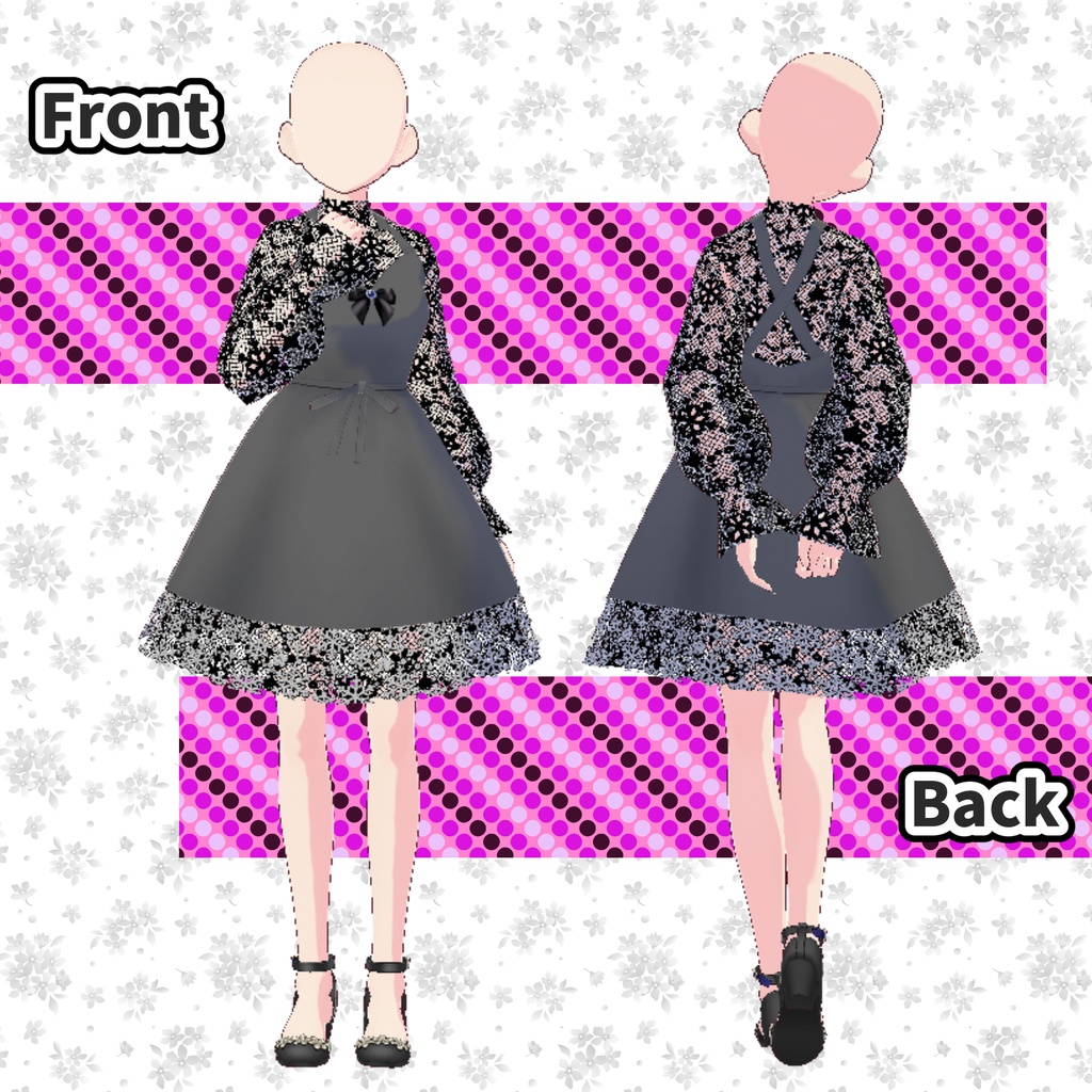 【vroid】シースルーワンピース