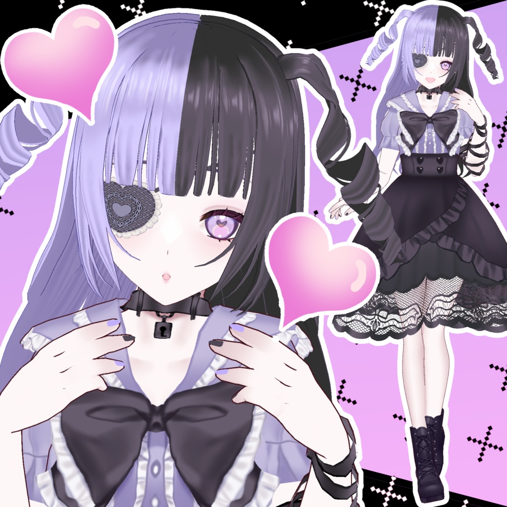 【1点もの】オリジナル3Dモデル「地雷系女子」【vroid】