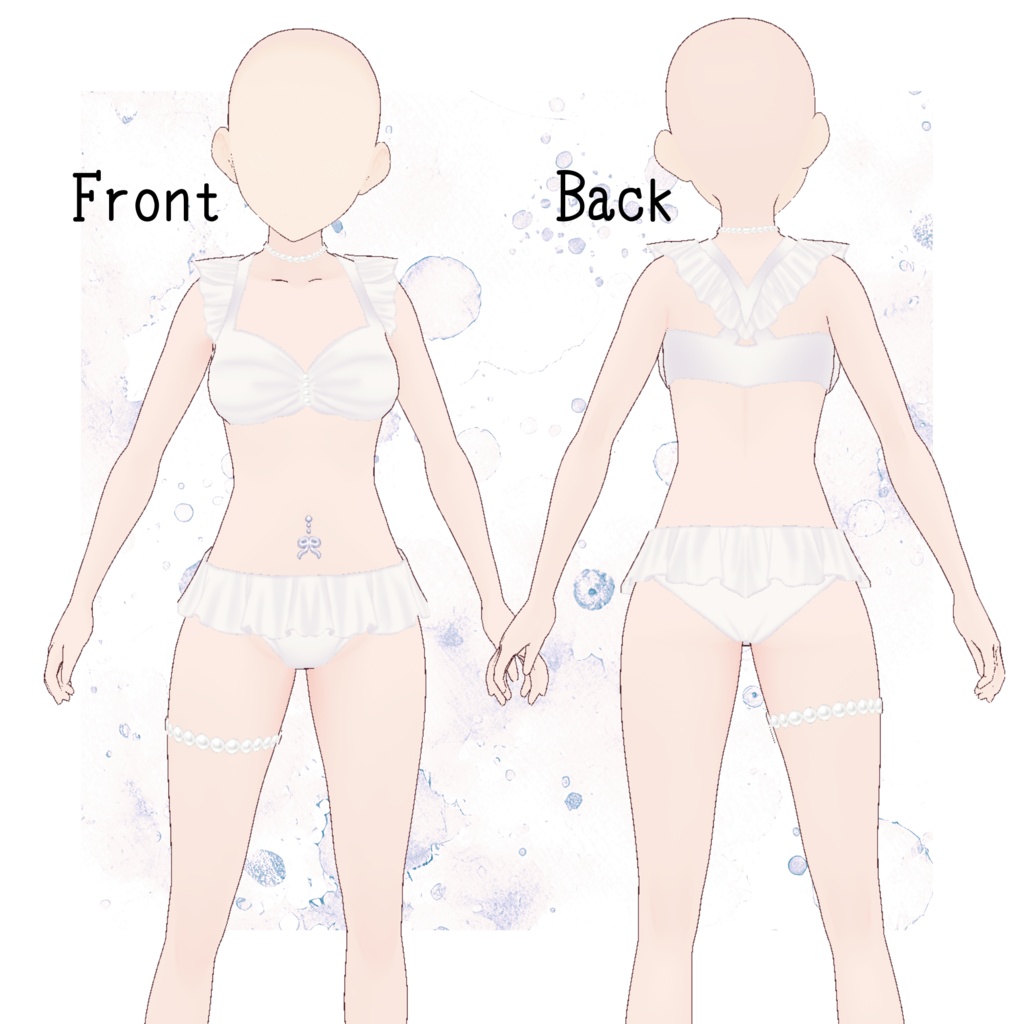 【Vroid】ビスチェ水着