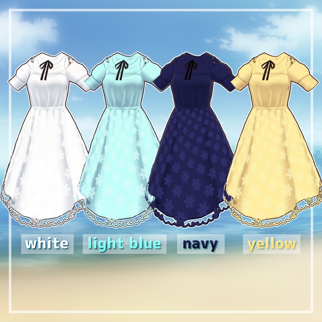 【Vroid】サマーレースワンピース