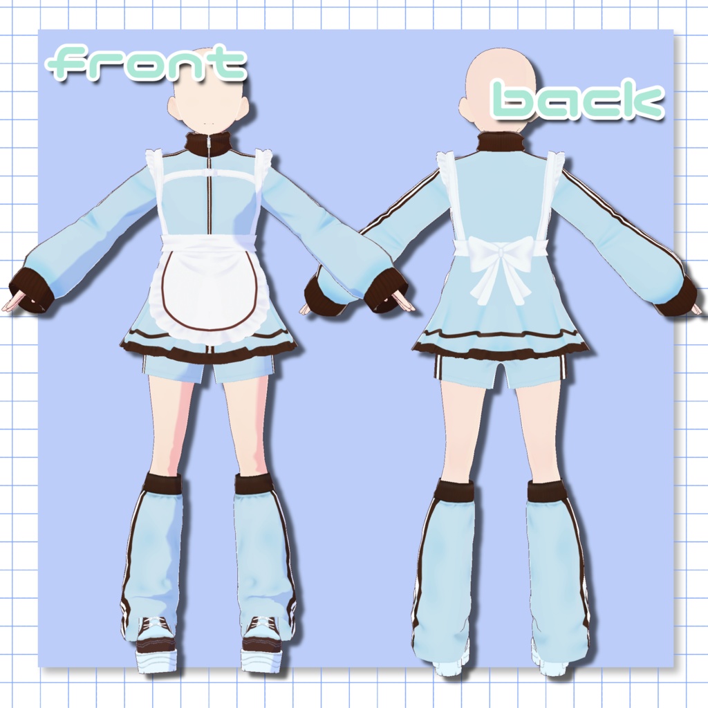 【Vroid】ジャージメイドセット