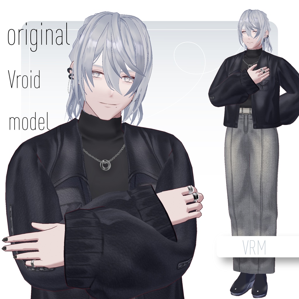 【1点もの】オリジナル３Dモデル「ダウナー男子」【vroid】