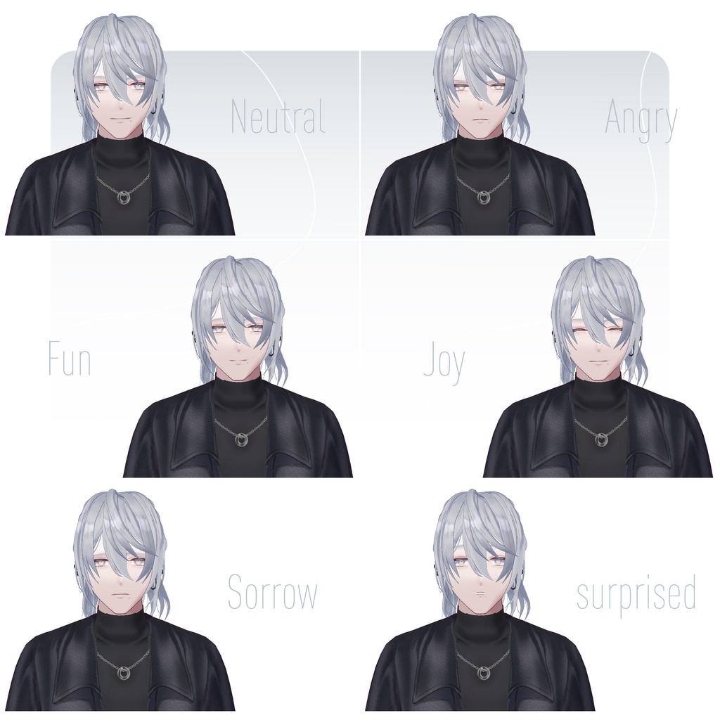 【1点もの】オリジナル3Dモデル「ダウナー男子」【vroid】