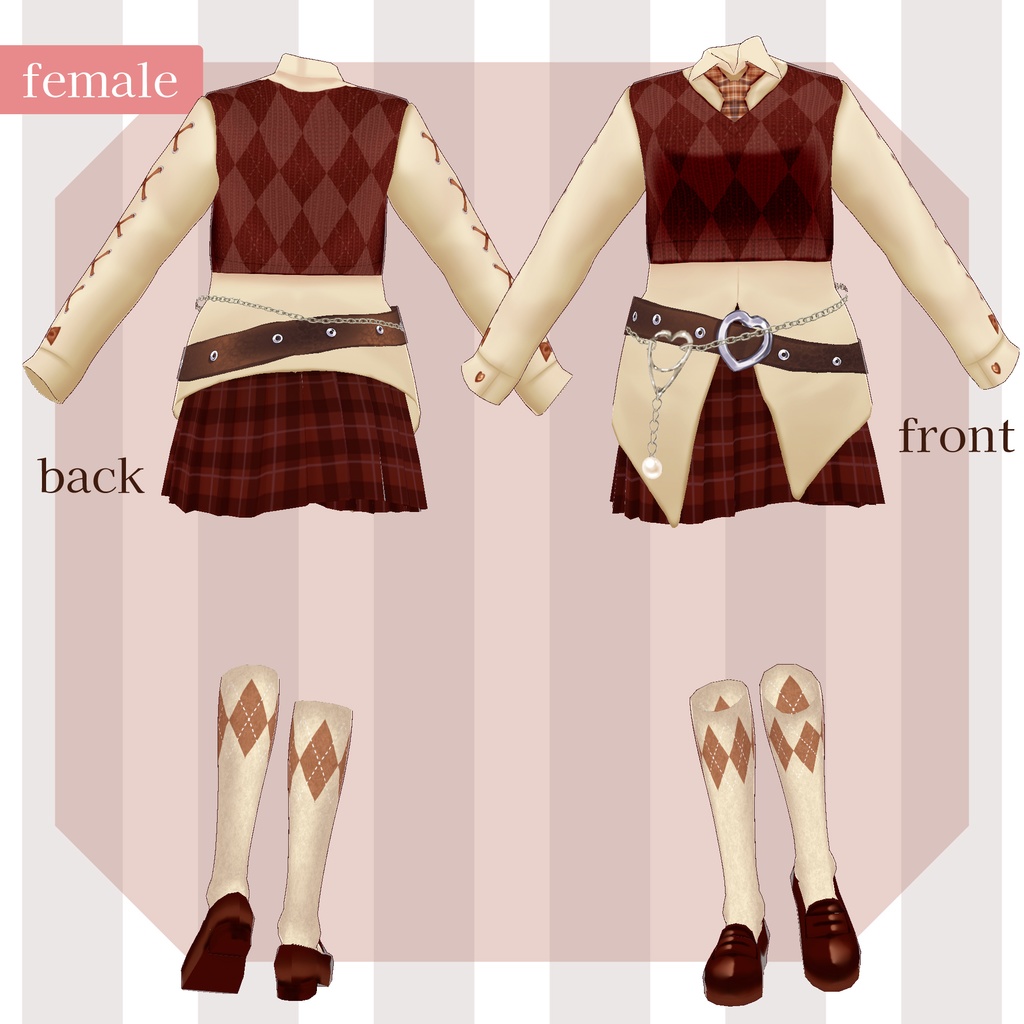 【Vroid】プレッピーバレンタイン