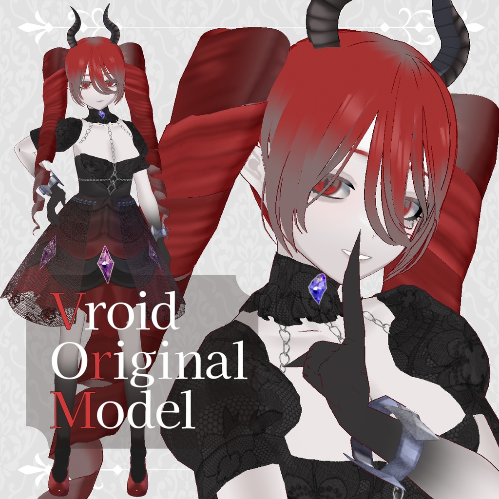 【1点もの】オリジナル3Dモデル「魔王ちゃん」【vroid】