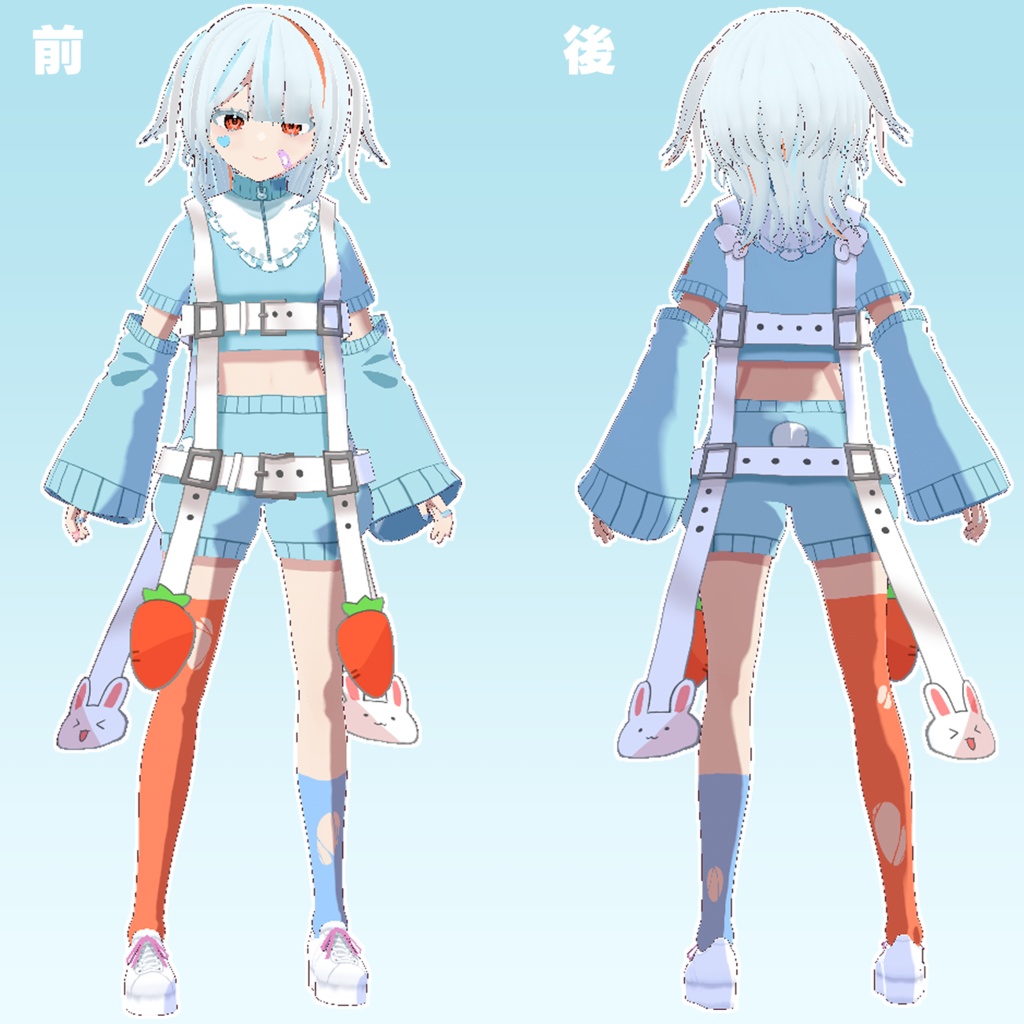 【1点もの】オリジナル3Dモデル「うさ天使ちゃん」【vroid】
