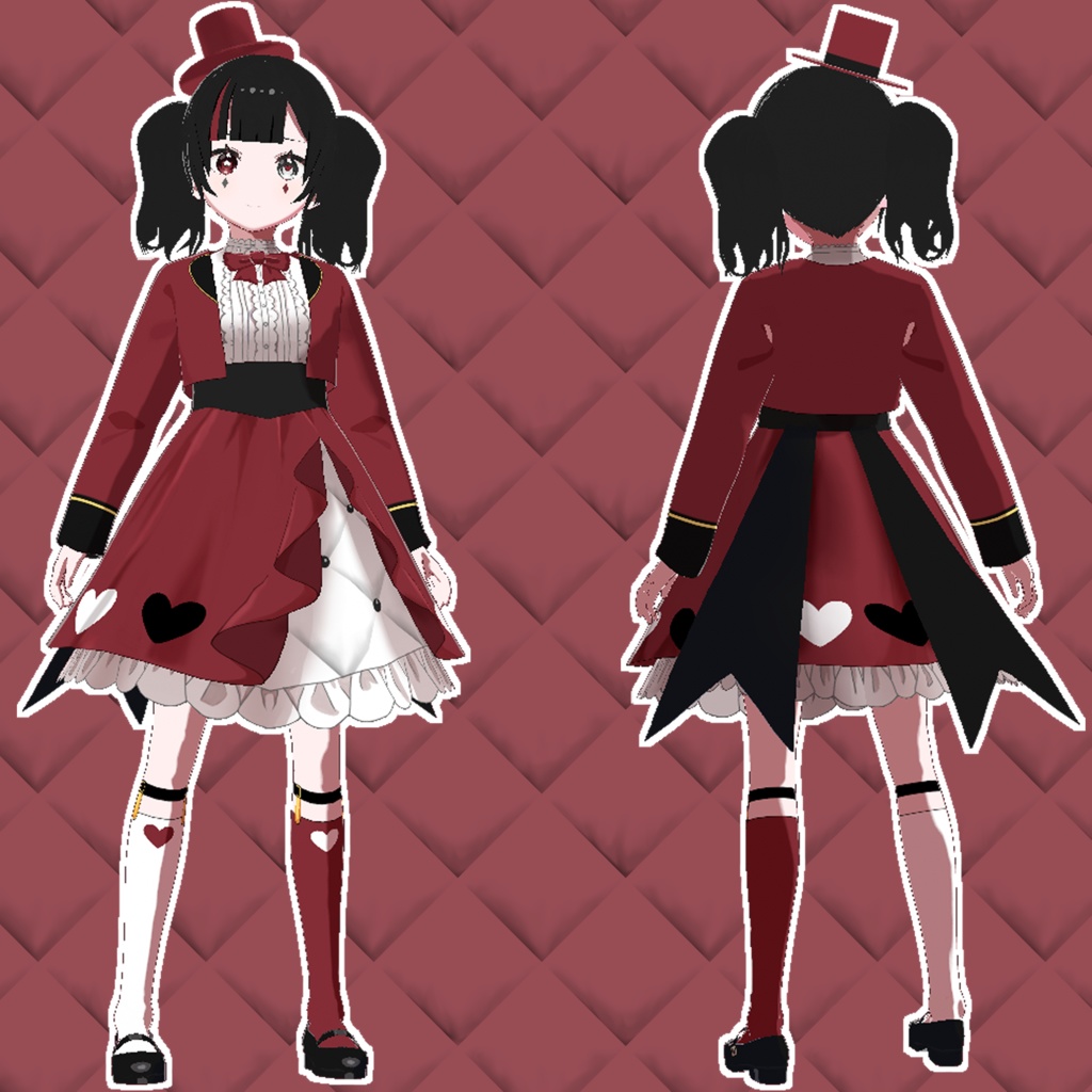 【1点もの】オリジナル3Dモデル「ハートちゃん」【vroid】