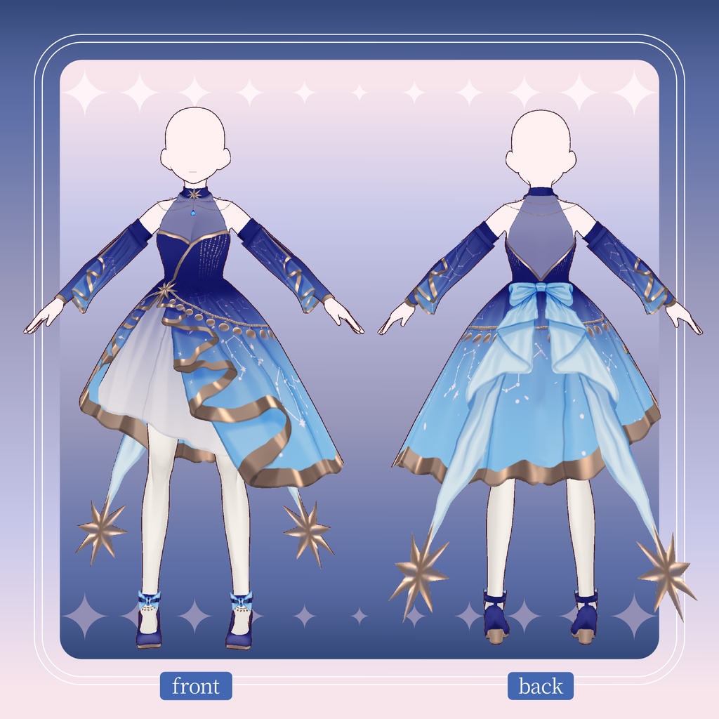 【vroid】星空ドレス