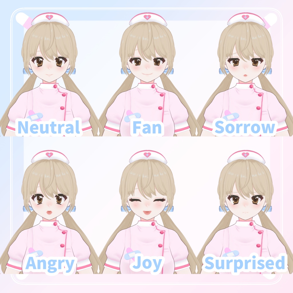 【1点もの】オリジナル3Dモデル「ナースアイドル」【vroid】