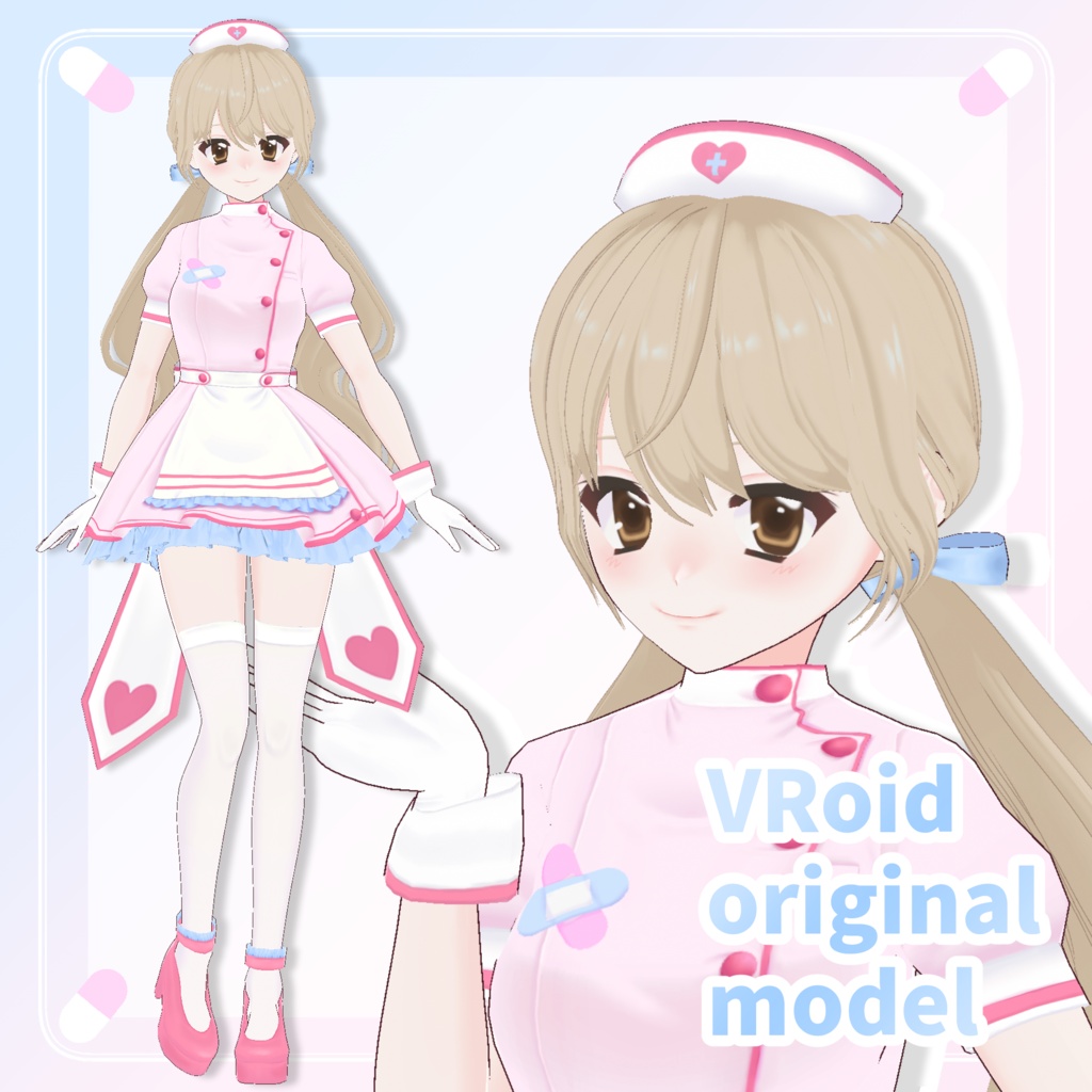 【1点もの】オリジナル３Dモデル「ナースアイドル」【vroid】
