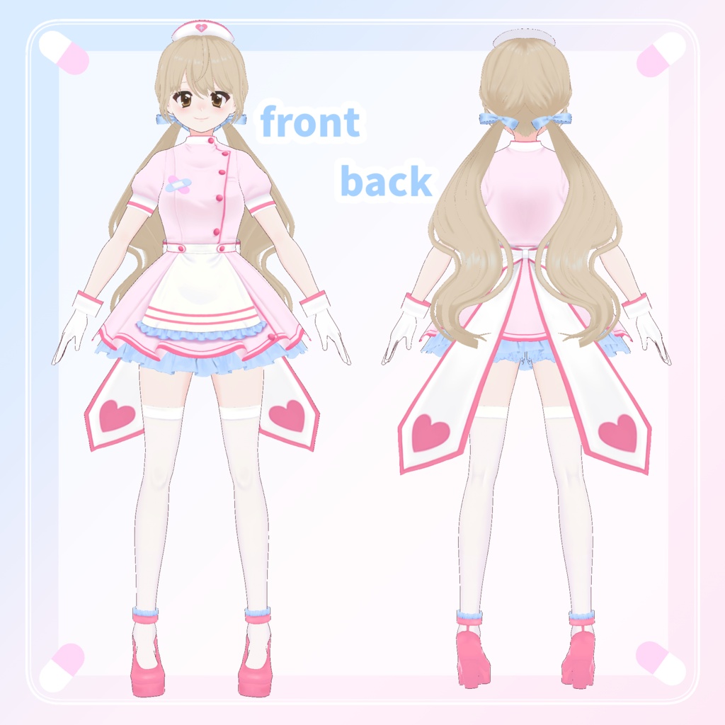 【1点もの】オリジナル3Dモデル「ナースアイドル」【vroid】
