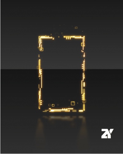 カラフルカード光エフェクト ゴールド