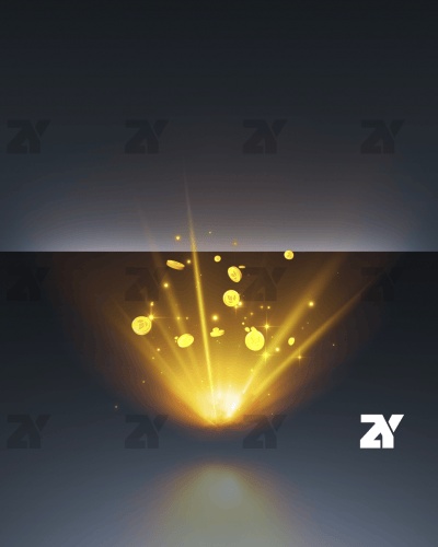 宝箱開封エフェクト_金色コイン