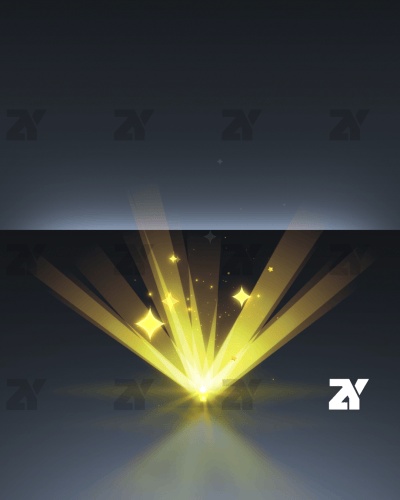 宝箱開封エフェクト_金色カートゥーン