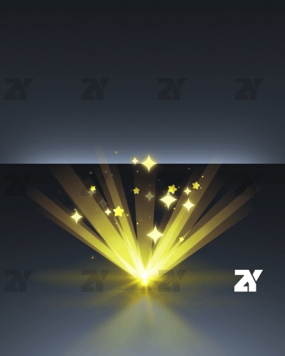 宝箱開封エフェクト_金色カートゥーン