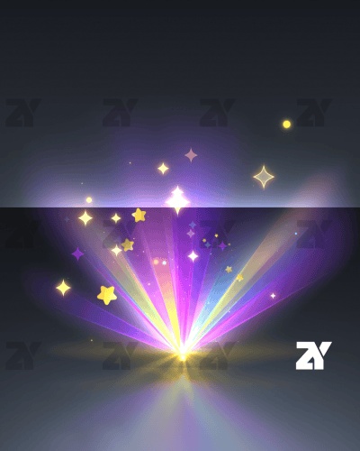 宝箱開封エフェクト_カラフルカートゥーン