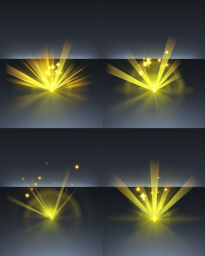 宝箱開封エフェクト_幻想的な金色