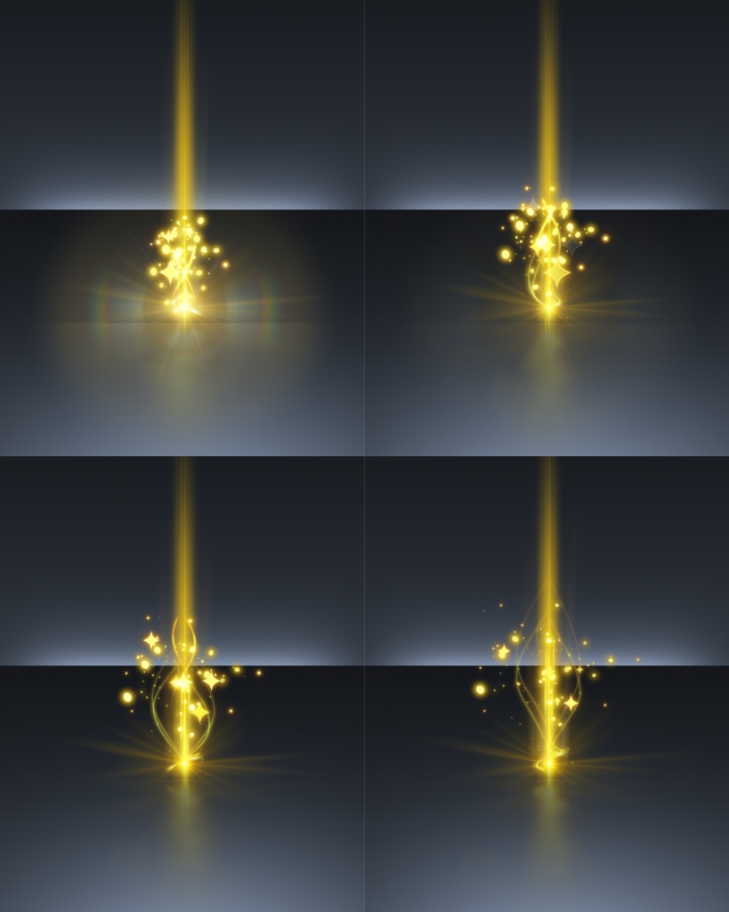 宝箱開封エフェクト_縦光チェーン