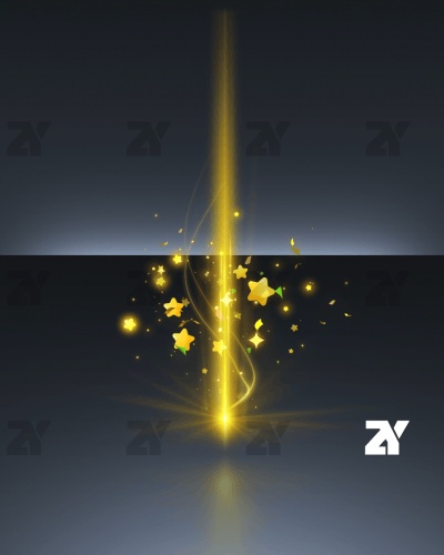 宝箱開封エフェクト_縦光リボン