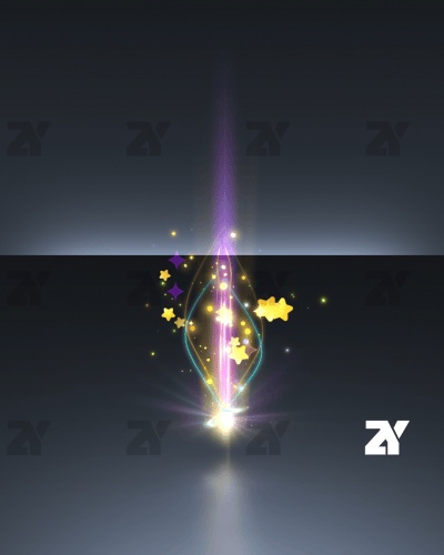 宝箱開封エフェクト_縦光カラフル