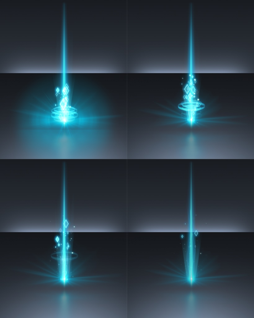 宝箱開封エフェクト_縦光テクノ