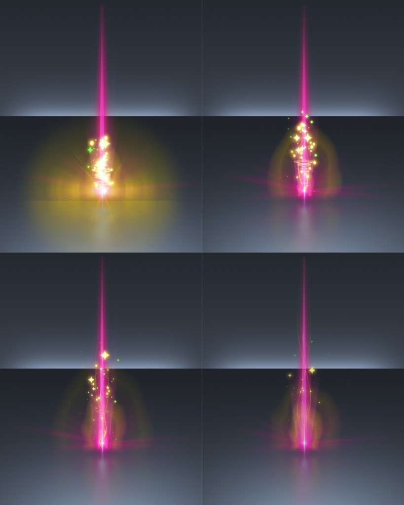 宝箱開封エフェクト_縦光レッド