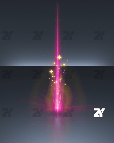 宝箱開封エフェクト_縦光レッド