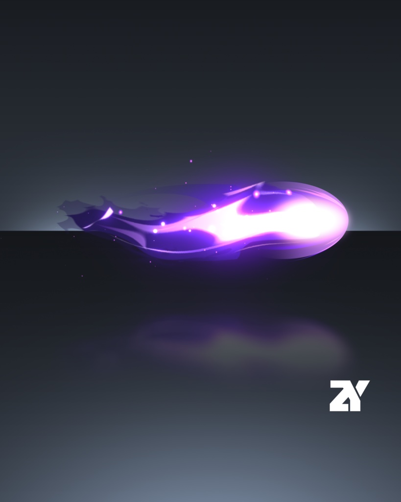 トレイルエフェクト_紫炎飛弾