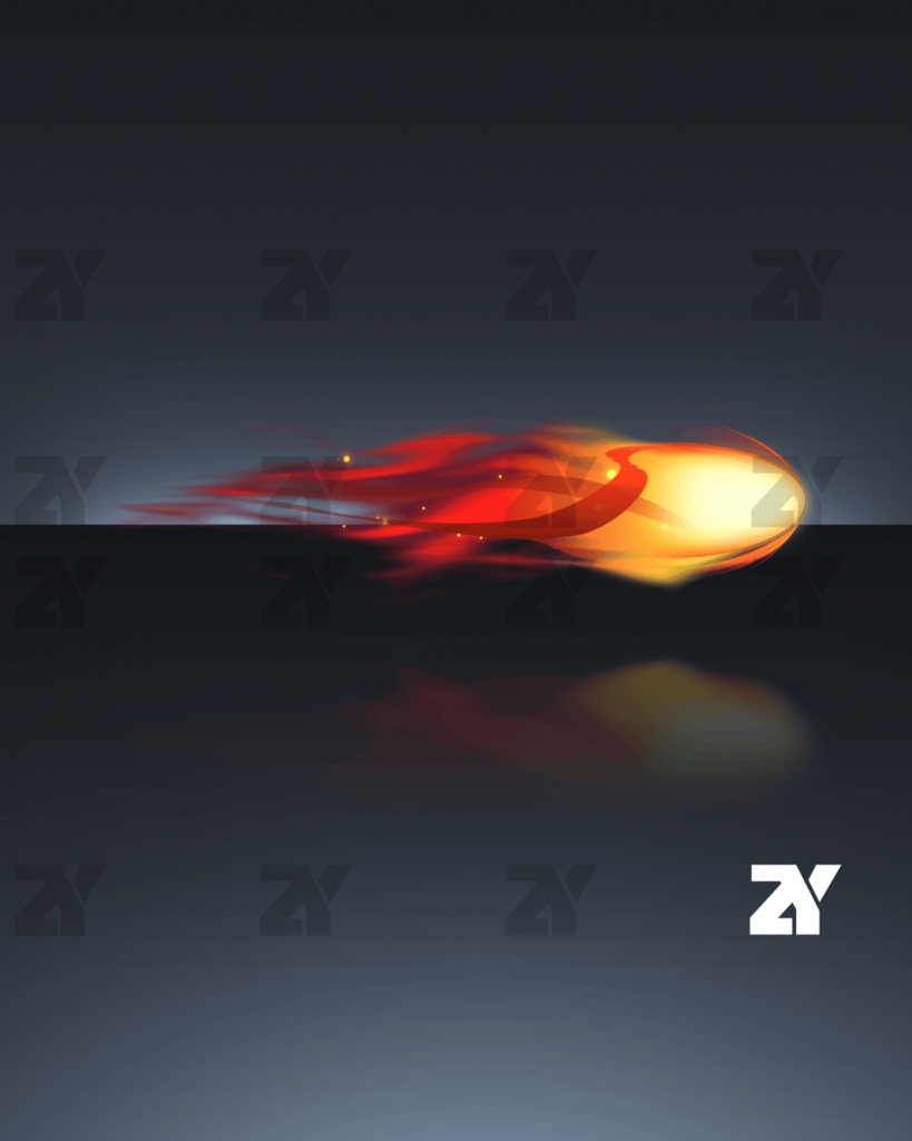 トレイルエフェクト_炎飛弾