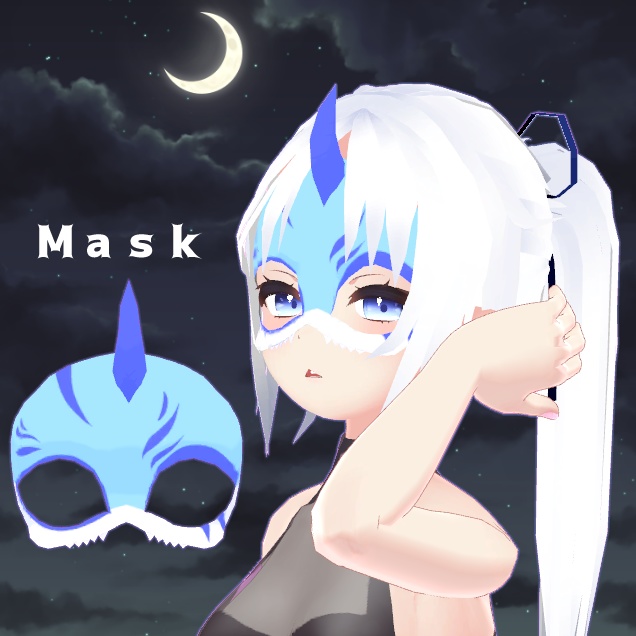 「狐雪専用服」サメ仮面ヘアセット