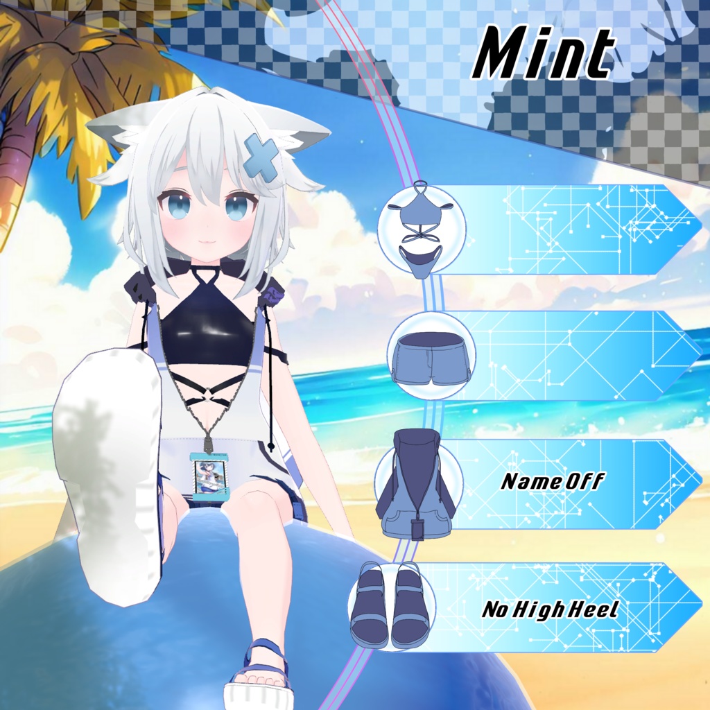 水着フードジップアップ