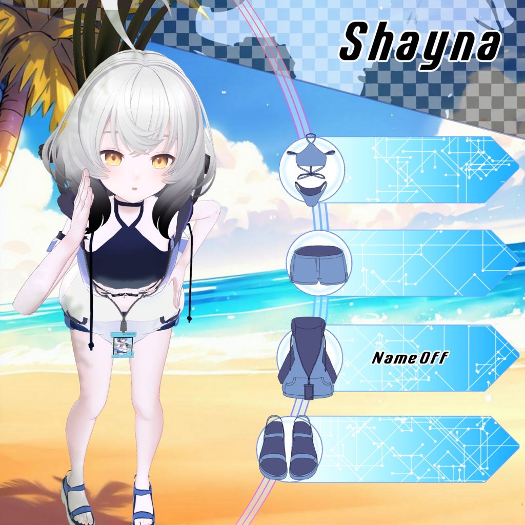 水着フードジップアップ