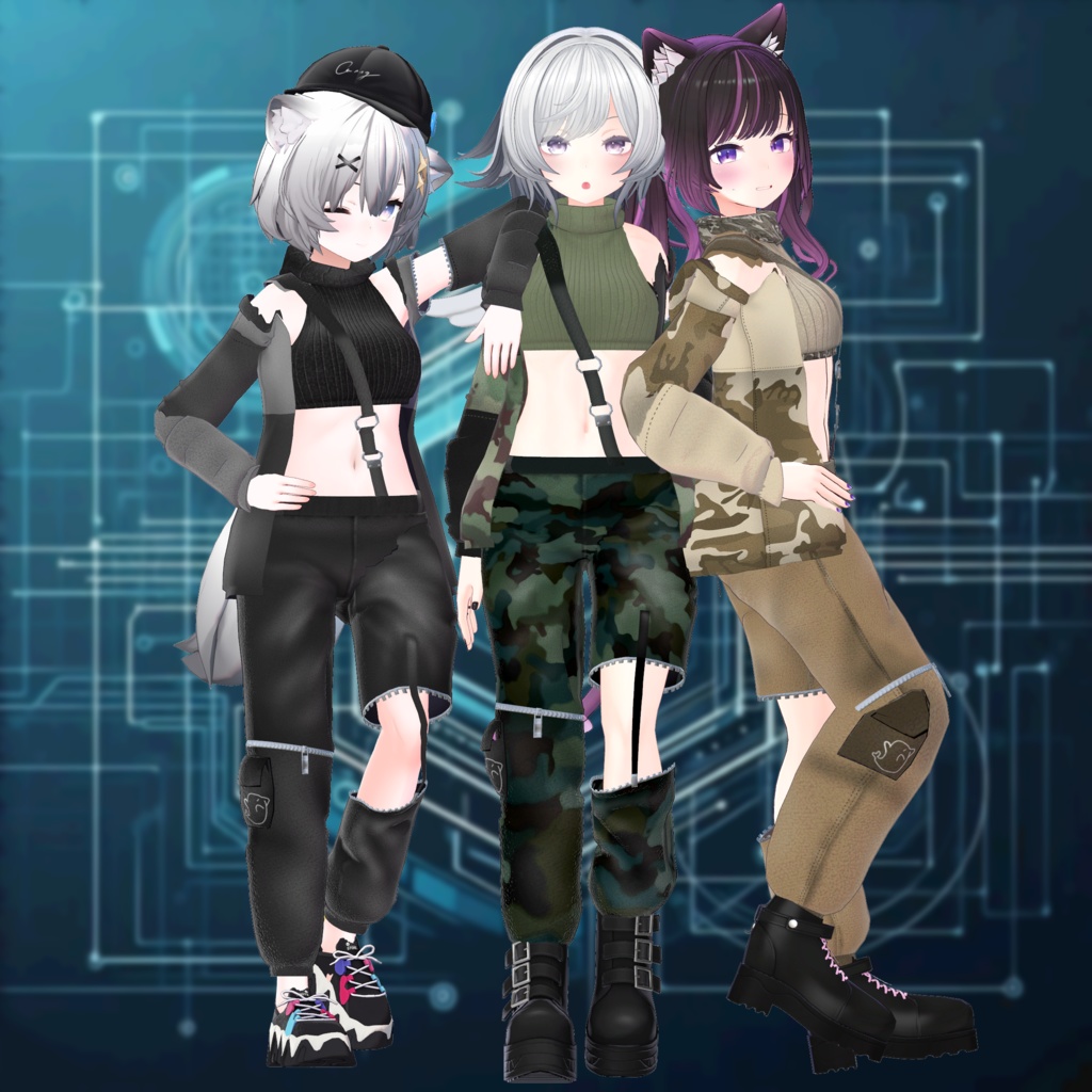 ブレースパンツコーデ