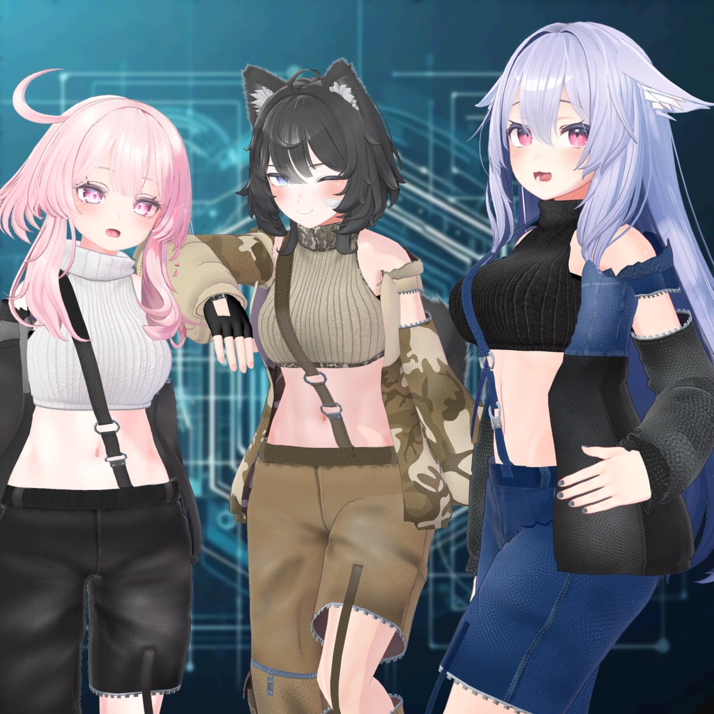 ブレースパンツコーデ