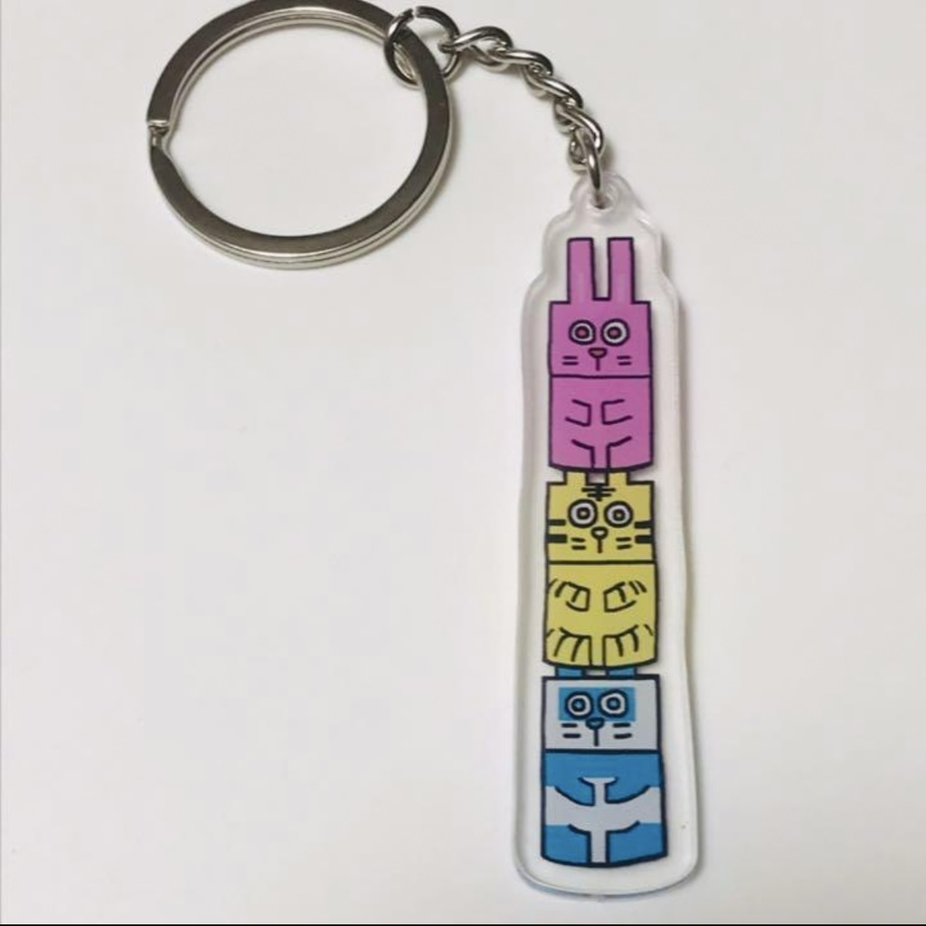 トーテムポールのアクリルキーホルダー