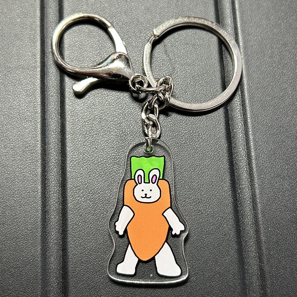 にんじんうさぎのアクリルキーホルダー
