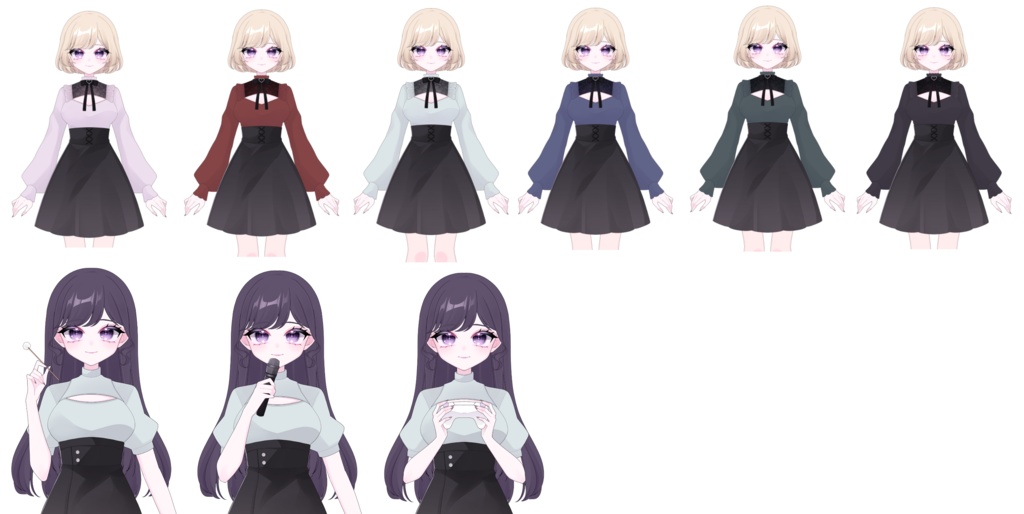 カスタム可能なVtuberモデル Girl 汎用モデル VBridger対応可