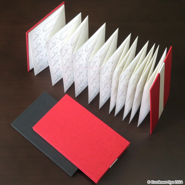 オリジナルインク帳『蛇腹deいろあつめ』 カラーペーパー ビビッド