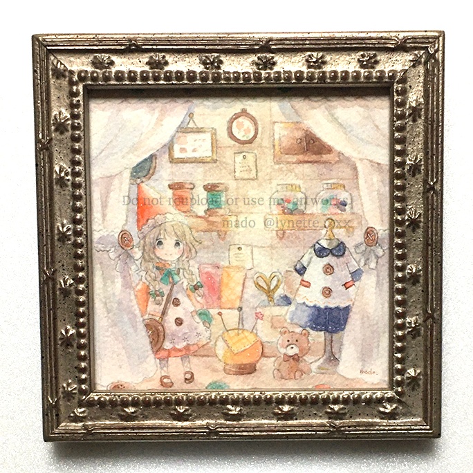 額装原画「こびとのアトリエ」
