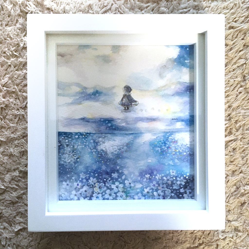 額装原画「氷下の花畑」