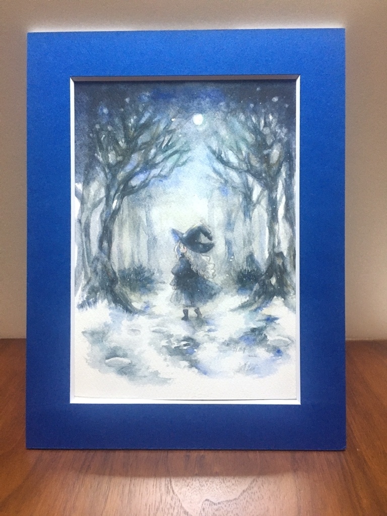 ペーパーフレーム入り原画「月の森」